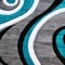 Flash Furniture Turquoise 8' x 8' Modern Plush Abstract Area Rug KP-RG952-88-TQ-GG - alternate 2